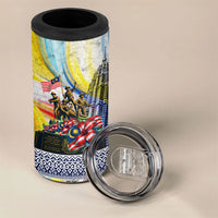 Malaysia Merdeka Independence Day 4 in 1 Can Cooler Tumbler Patriotic Twin Towers Soldier National Flower Graphic