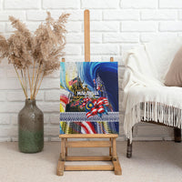 Malaysia Merdeka Independence Day Canvas Wall Art Patriotic Twin Towers Soldier National Flower Graphic