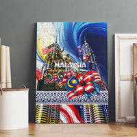 Malaysia Merdeka Independence Day Canvas Wall Art Patriotic Twin Towers Soldier National Flower Graphic