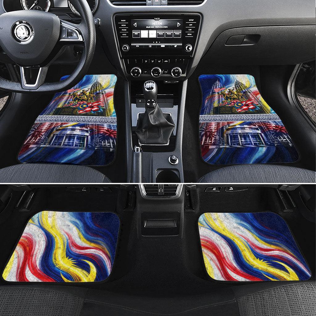Malaysia Merdeka Independence Day Car Mats Patriotic Twin Towers Soldier National Flower Graphic