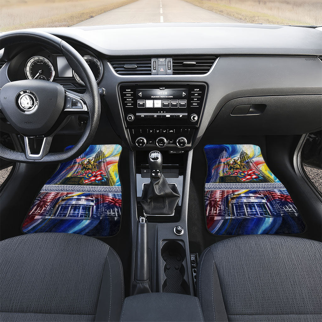 Malaysia Merdeka Independence Day Car Mats Patriotic Twin Towers Soldier National Flower Graphic