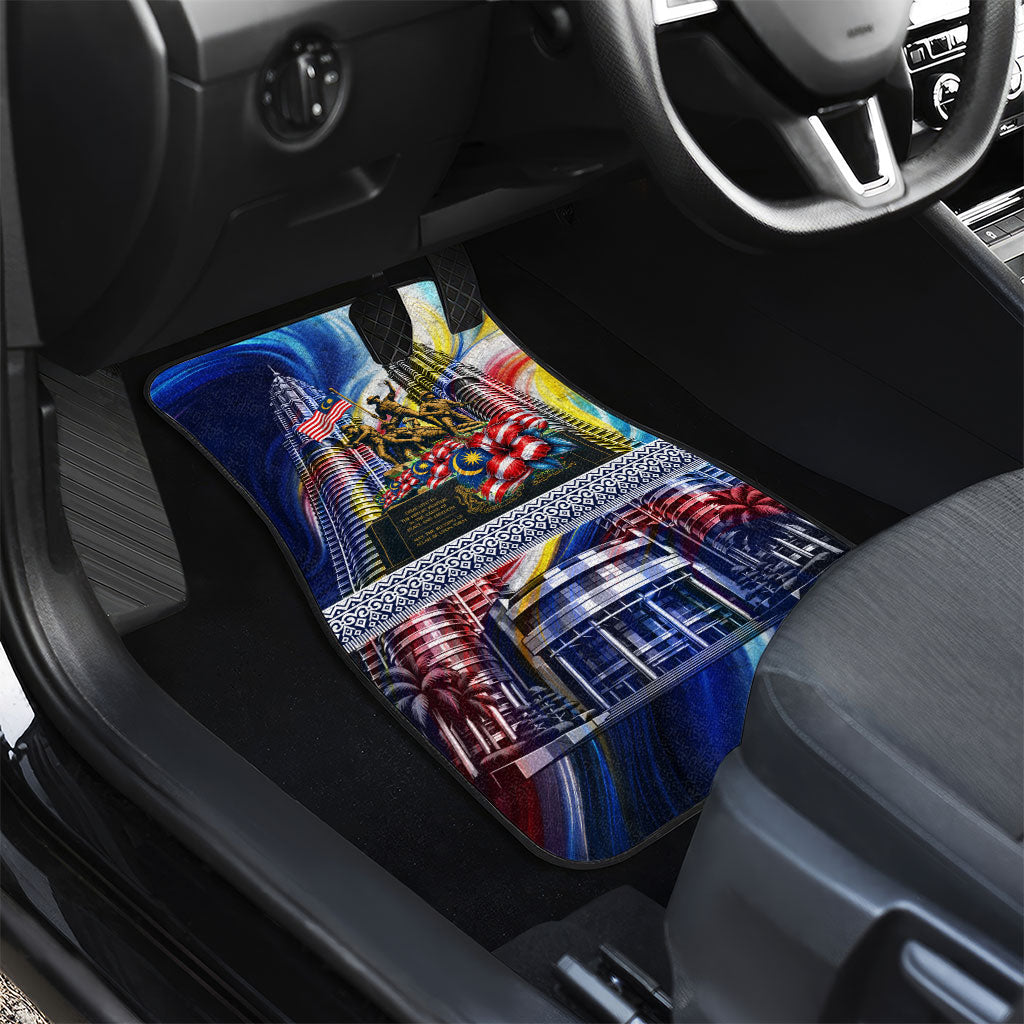 Malaysia Merdeka Independence Day Car Mats Patriotic Twin Towers Soldier National Flower Graphic