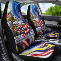 Malaysia Merdeka Independence Day Car Seat Cover Patriotic Twin Towers Soldier National Flower Graphic