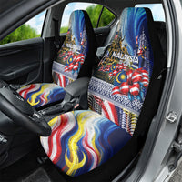 Malaysia Merdeka Independence Day Car Seat Cover Patriotic Twin Towers Soldier National Flower Graphic