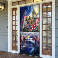 Malaysia Merdeka Independence Day Door Cover Patriotic Twin Towers Soldier National Flower Graphic
