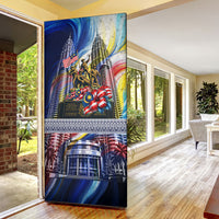 Malaysia Merdeka Independence Day Door Cover Patriotic Twin Towers Soldier National Flower Graphic