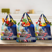 Malaysia Merdeka Independence Day Grocery Bag Patriotic Twin Towers Soldier National Flower Graphic