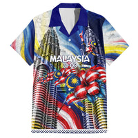 Malaysia Merdeka Independence Day Hawaiian Shirt Patriotic Twin Towers Soldier National Flower Graphic