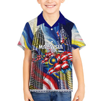 Malaysia Merdeka Independence Day Hawaiian Shirt Patriotic Twin Towers Soldier National Flower Graphic
