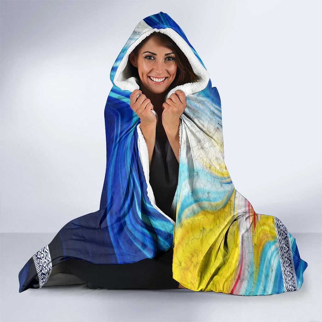 Malaysia Merdeka Independence Day Hooded Blanket Patriotic Twin Towers Soldier National Flower Graphic