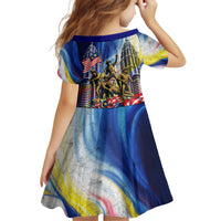 Malaysia Merdeka Independence Day Kid Short Sleeve Dress Patriotic Twin Towers Soldier National Flower Graphic