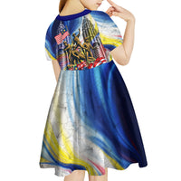 Malaysia Merdeka Independence Day Kid Short Sleeve Dress Patriotic Twin Towers Soldier National Flower Graphic