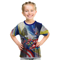 Malaysia Merdeka Independence Day Kid T Shirt Patriotic Twin Towers Soldier National Flower Graphic