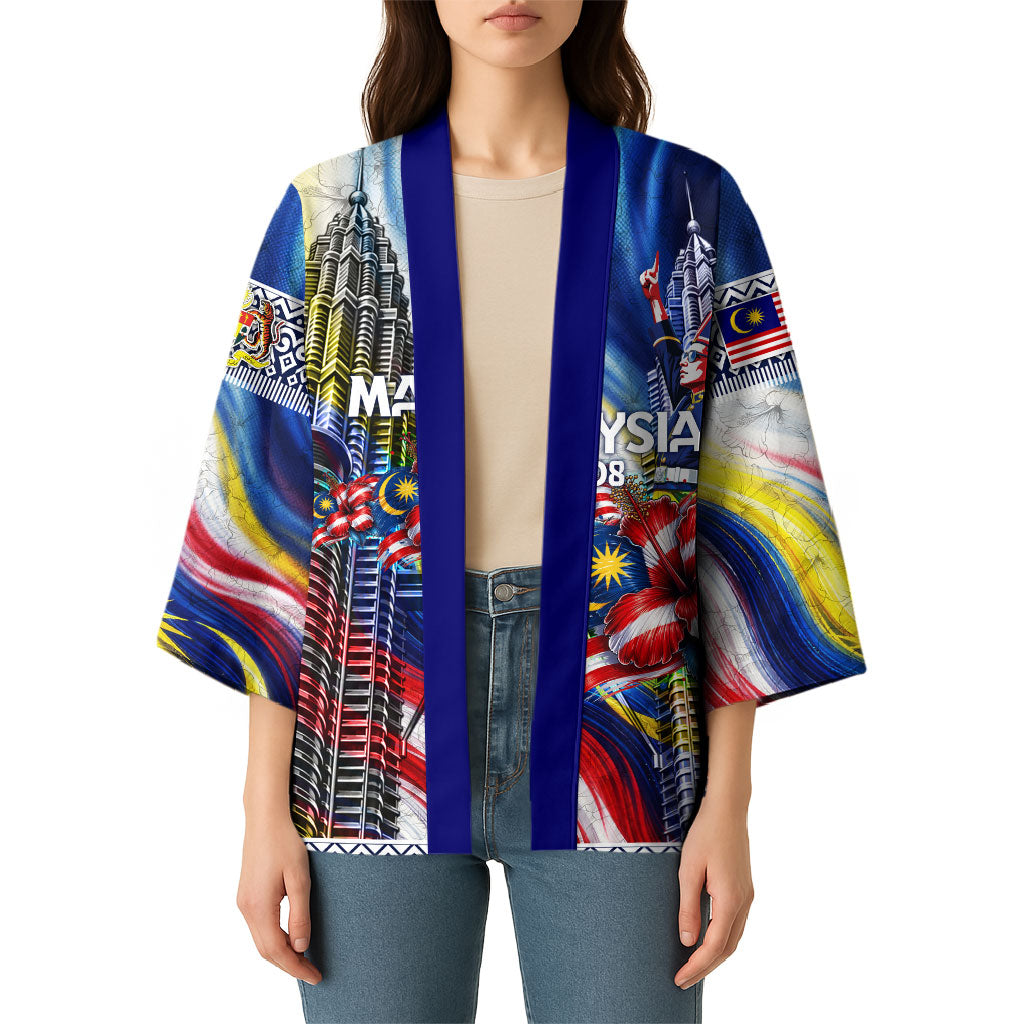 Malaysia Merdeka Independence Day Kimono Patriotic Twin Towers Soldier National Flower Graphic