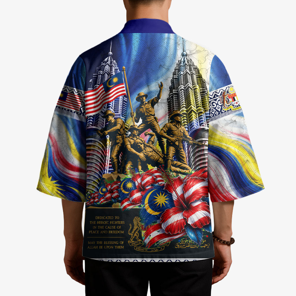 Malaysia Merdeka Independence Day Kimono Patriotic Twin Towers Soldier National Flower Graphic