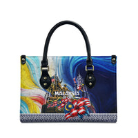 Malaysia Merdeka Independence Day Leather Bag Patriotic Twin Towers Soldier National Flower Graphic