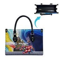 Malaysia Merdeka Independence Day Leather Bag Patriotic Twin Towers Soldier National Flower Graphic