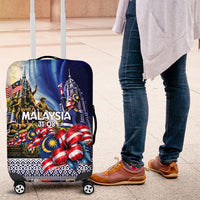 Malaysia Merdeka Independence Day Luggage Cover Patriotic Twin Towers Soldier National Flower Graphic