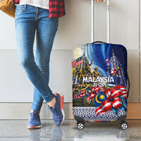 Malaysia Merdeka Independence Day Luggage Cover Patriotic Twin Towers Soldier National Flower Graphic