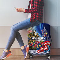 Malaysia Merdeka Independence Day Luggage Cover Patriotic Twin Towers Soldier National Flower Graphic