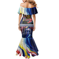 Malaysia Merdeka Independence Day Mermaid Dress Patriotic Twin Towers Soldier National Flower Graphic