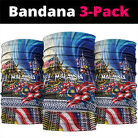 Malaysia Merdeka Independence Day Neck Gaiter Patriotic Twin Towers Soldier National Flower Graphic