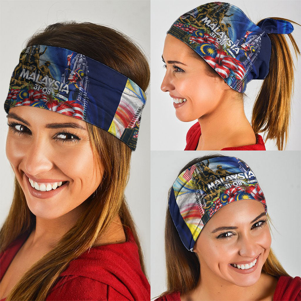 Malaysia Merdeka Independence Day Neck Gaiter Patriotic Twin Towers Soldier National Flower Graphic