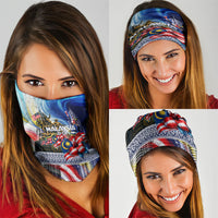 Malaysia Merdeka Independence Day Neck Gaiter Patriotic Twin Towers Soldier National Flower Graphic