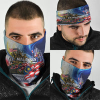 Malaysia Merdeka Independence Day Neck Gaiter Patriotic Twin Towers Soldier National Flower Graphic