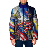 Malaysia Merdeka Independence Day Padded Jacket Patriotic Twin Towers Soldier National Flower Graphic