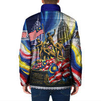 Malaysia Merdeka Independence Day Padded Jacket Patriotic Twin Towers Soldier National Flower Graphic