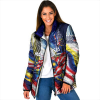 Malaysia Merdeka Independence Day Padded Jacket Patriotic Twin Towers Soldier National Flower Graphic