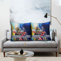 Malaysia Merdeka Independence Day Pillow Cover Patriotic Twin Towers Soldier National Flower Graphic