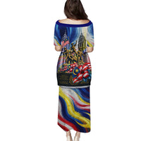 Malaysia Merdeka Independence Day Puletasi Patriotic Twin Towers Soldier National Flower Graphic