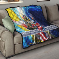 Malaysia Merdeka Independence Day Quilt Patriotic Twin Towers Soldier National Flower Graphic