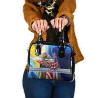 Malaysia Merdeka Independence Day Shoulder Handbag Patriotic Twin Towers Soldier National Flower Graphic
