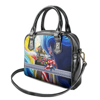 Malaysia Merdeka Independence Day Shoulder Handbag Patriotic Twin Towers Soldier National Flower Graphic