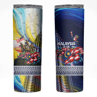 Malaysia Merdeka Independence Day Skinny Tumbler Patriotic Twin Towers Soldier National Flower Graphic