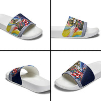 Malaysia Merdeka Independence Day Slide Sandals Patriotic Twin Towers Soldier National Flower Graphic
