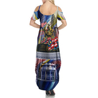 Malaysia Merdeka Independence Day Summer Maxi Dress Patriotic Twin Towers Soldier National Flower Graphic
