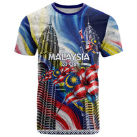 Malaysia Merdeka Independence Day T Shirt Patriotic Twin Towers Soldier National Flower Graphic