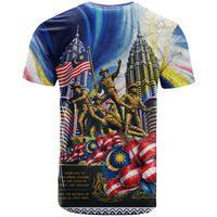 Malaysia Merdeka Independence Day T Shirt Patriotic Twin Towers Soldier National Flower Graphic