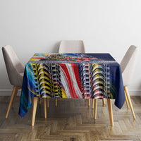 Malaysia Merdeka Independence Day Tablecloth Patriotic Twin Towers Soldier National Flower Graphic
