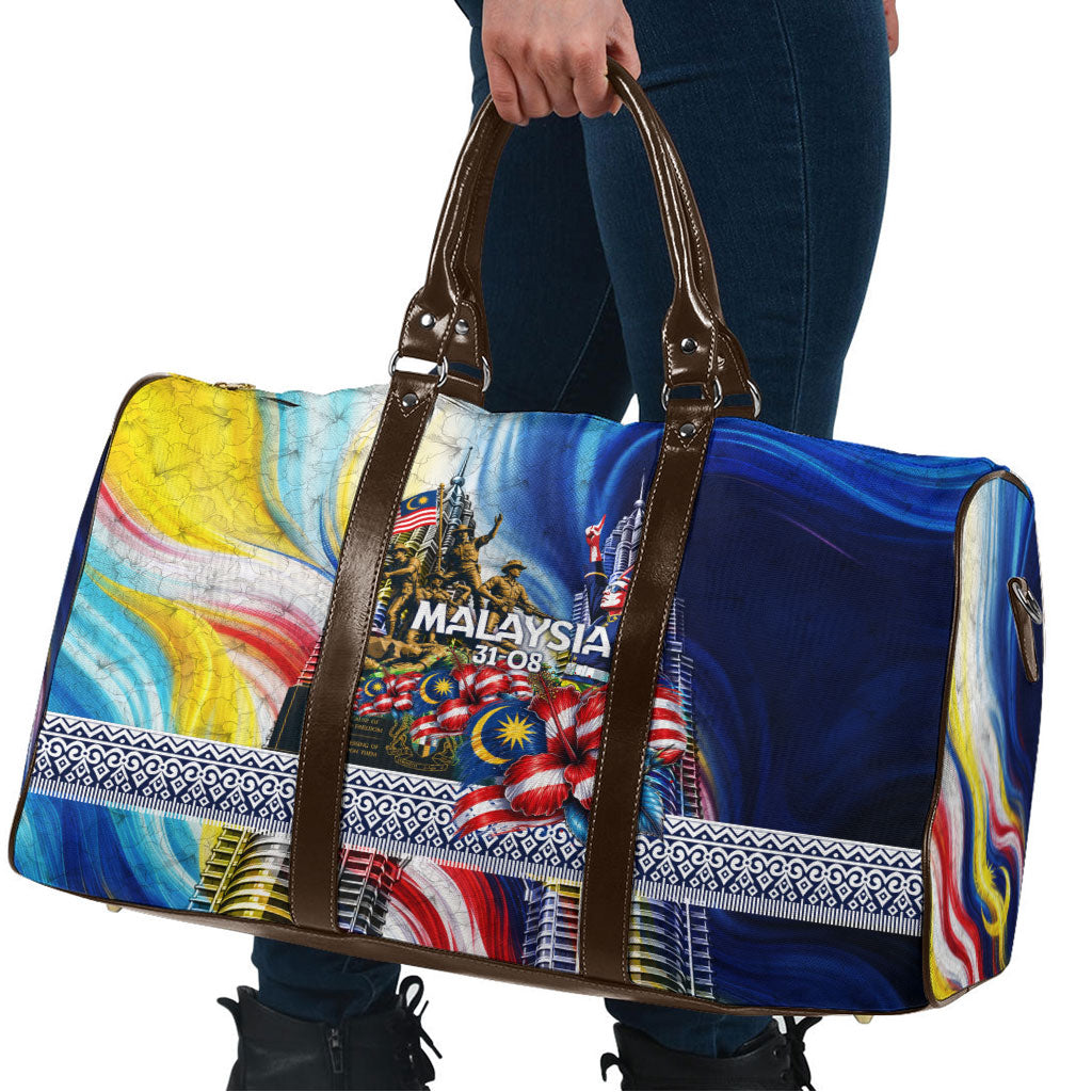 Malaysia Merdeka Independence Day Travel Bag Patriotic Twin Towers Soldier National Flower Graphic