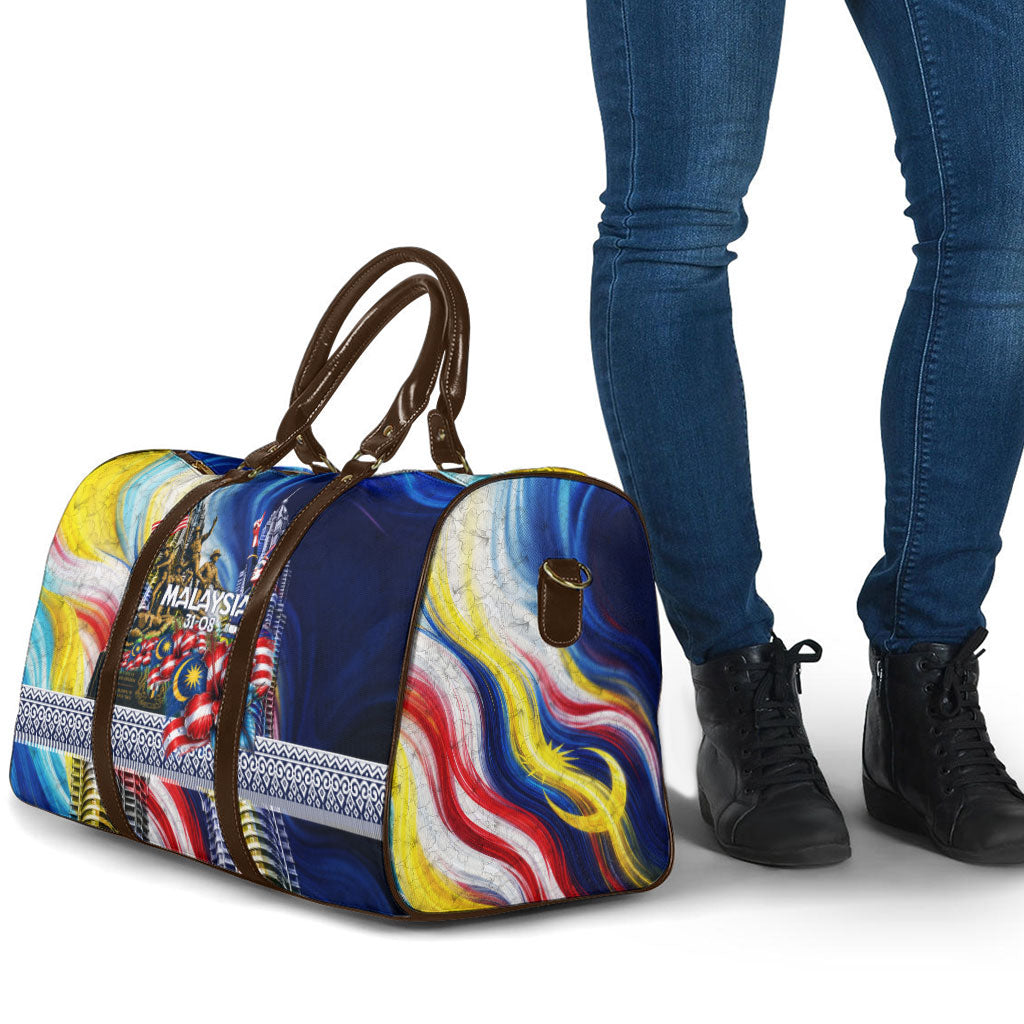Malaysia Merdeka Independence Day Travel Bag Patriotic Twin Towers Soldier National Flower Graphic