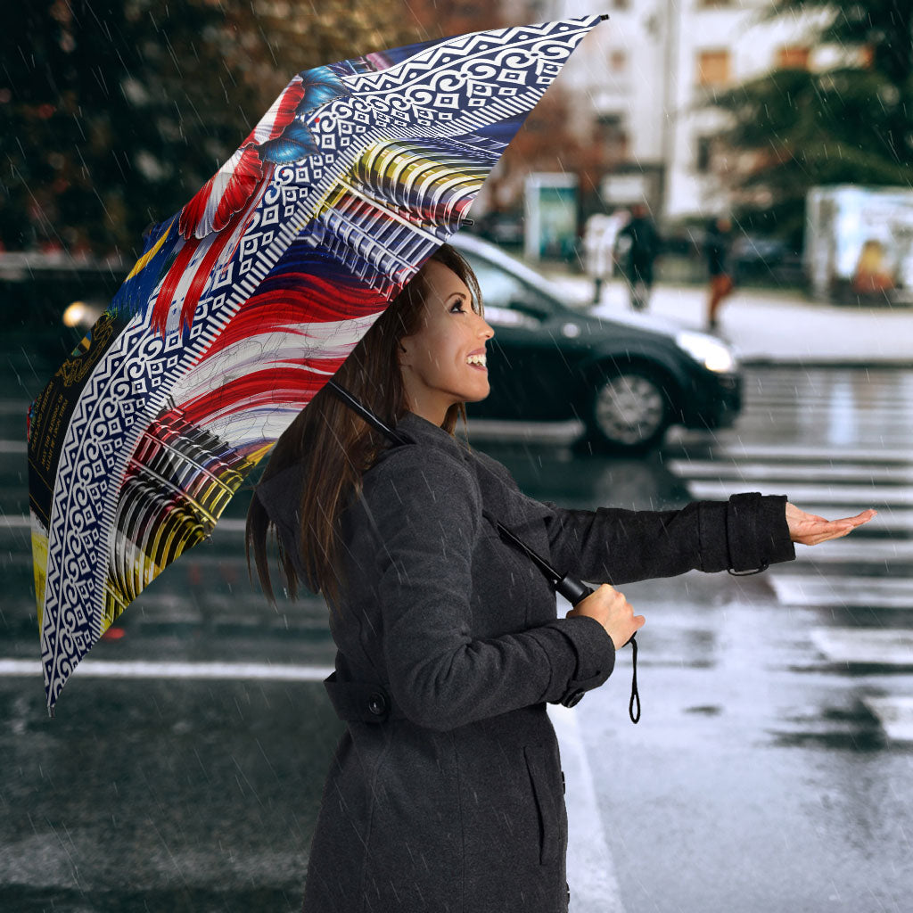 Malaysia Merdeka Independence Day Umbrella Patriotic Twin Towers Soldier National Flower Graphic