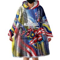Malaysia Merdeka Independence Day Wearable Blanket Hoodie Patriotic Twin Towers Soldier National Flower Graphic