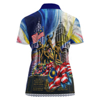 Malaysia Merdeka Independence Day Women Polo Shirt Patriotic Twin Towers Soldier National Flower Graphic