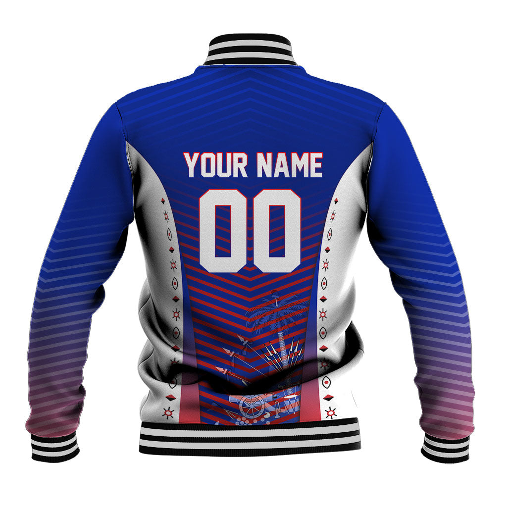 Personalized Haiti Football Eagle Champions Baseball Jacket Les Grenadiers Soccer Trophy 2026 Heritage Flag