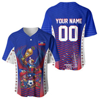 Personalized Haiti Football Eagle Champions Baseball Jersey Les Grenadiers Soccer Trophy 2026 Heritage Flag